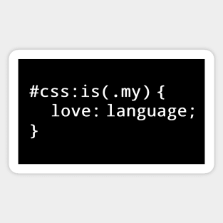 CSS is my love language Sticker